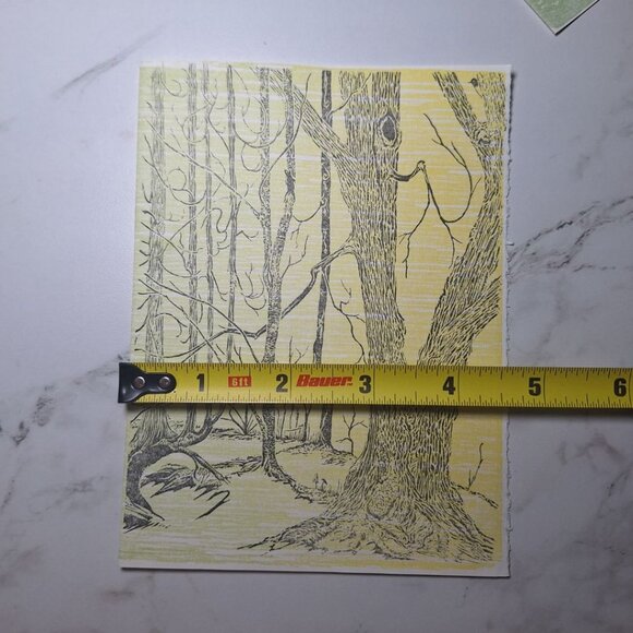 Sarah Gwen Frostic Postcard Blank Card Block Prints Mini Vintage Nature Michigan - Picture 8 of 16